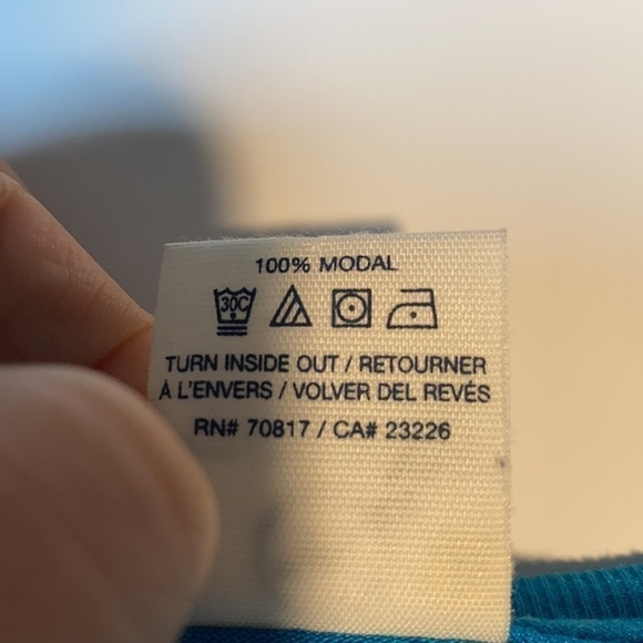 Oversized Blue Top 3/4 sleeve Medium Modal - Picture 4 of 7